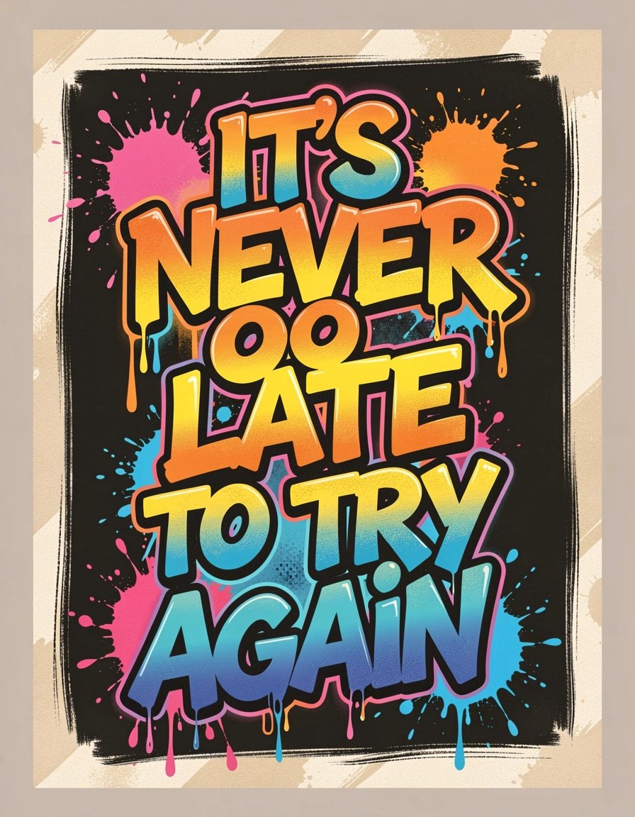 Vibrant Pop Art Banner with Bold Graffiti Typography for Motivational Urban Design