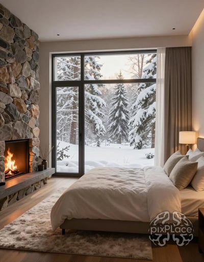 Cozy Winter Retreat Bedroom