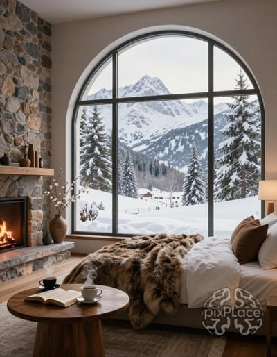 Cozy Winter Wonderland Bedroom