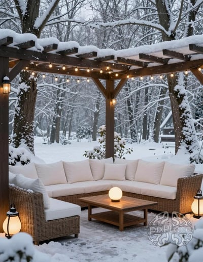 Cozy Winter Wonderland Patio