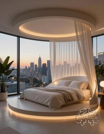 Futuristic Luxury Bedroom Oasis