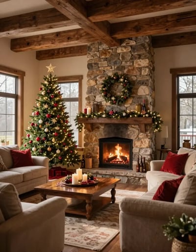 Cozy Christmas Living Room