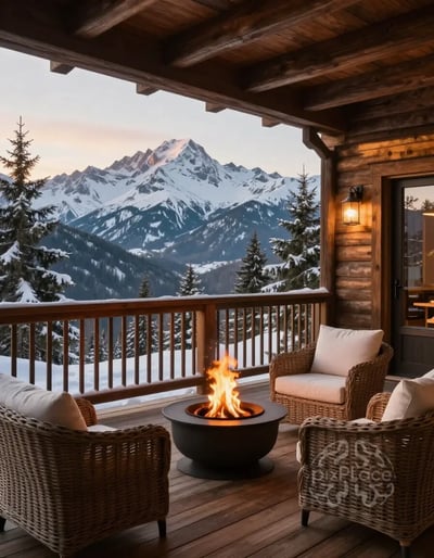 Cozy Mountain Cabin Patio
