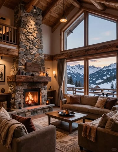 Cozy Mountain Chalet Interior