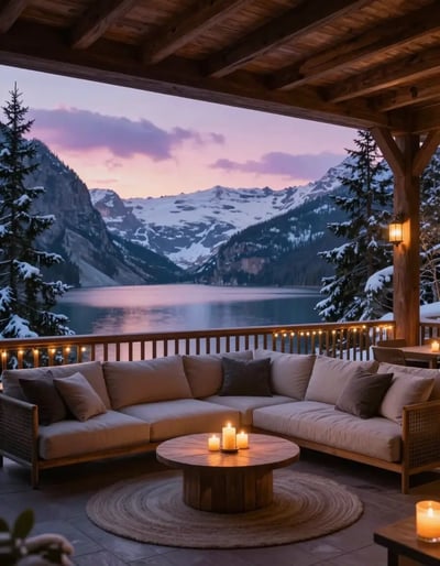 Cozy Mountain Lakefront Patio