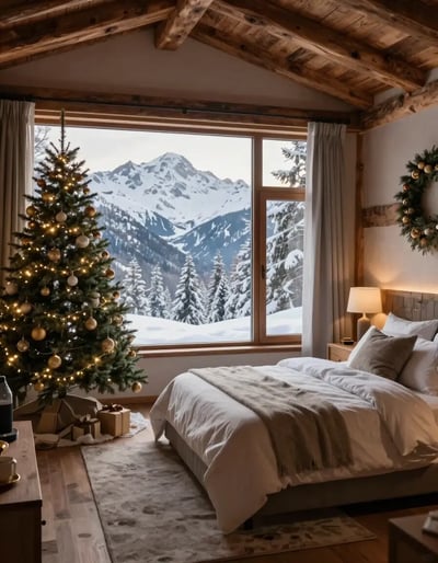 Cozy Mountain Retreat Christmas Bedroom