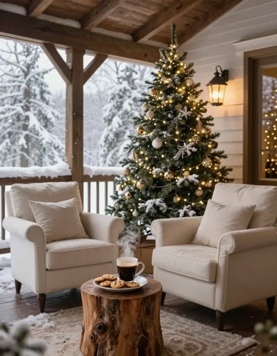 Cozy Winter Porch Retreat