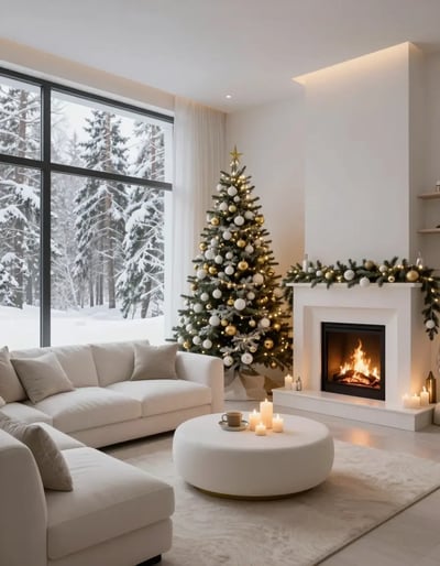 Cozy Winter Wonderland Living Room