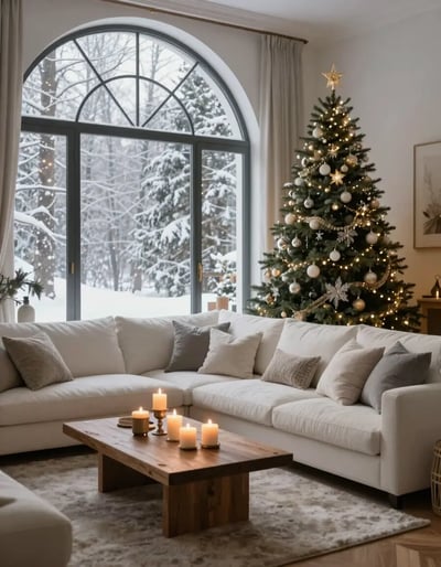 Cozy Winter Wonderland Living Room