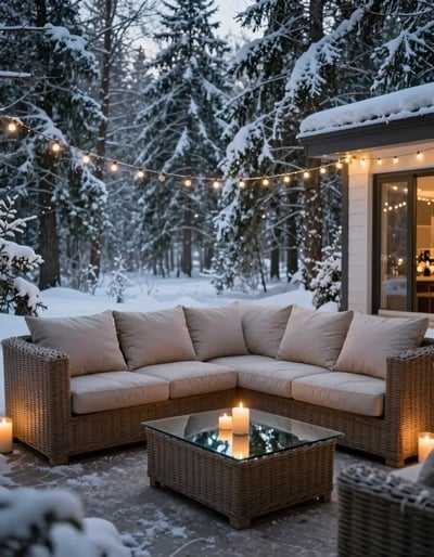 Cozy Winter Wonderland Outdoor Oasis