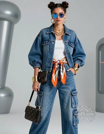 Denim Chic with Bold Accessories