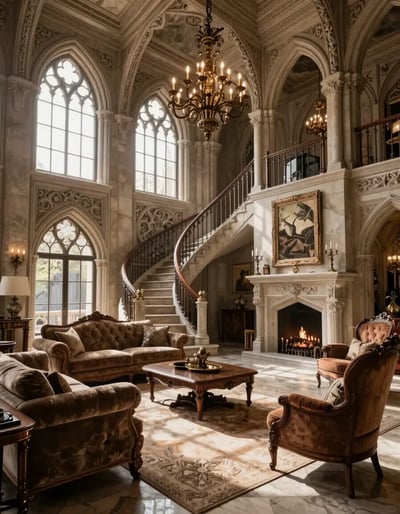 Gothic Grandeur Living Room