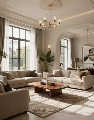 Luxurious Archway Living Room