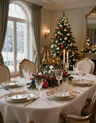 Luxurious Christmas Dining Room