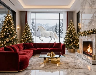 Luxurious Christmas Living Room