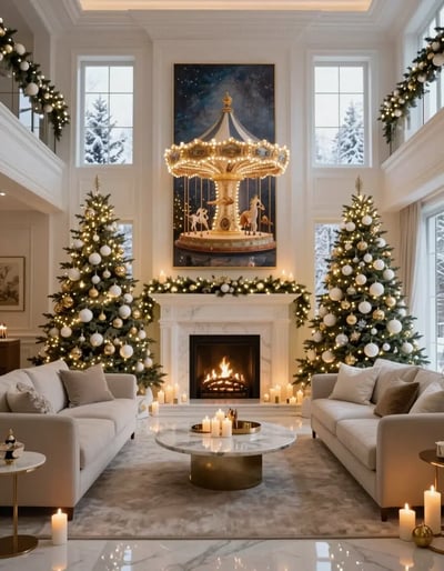 Luxurious Christmas Living Room