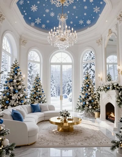 Luxurious Christmas Living Room