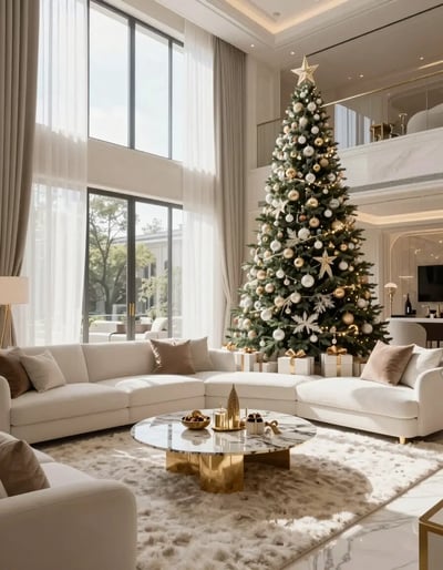 Luxurious Christmas Living Room