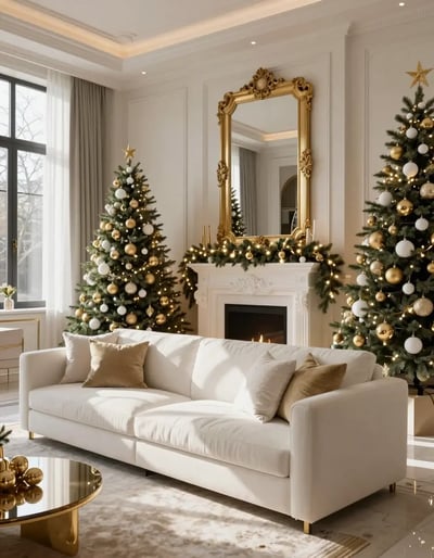 Luxurious Christmas Living Room