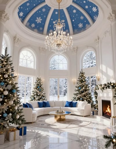 Luxurious Christmas Living Room