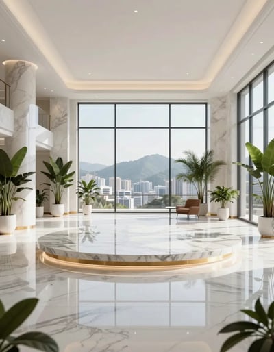 Luxurious Modern Interior with City View
