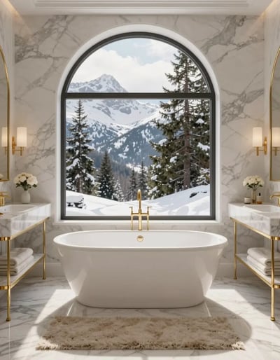 Luxurious Mountain Retreat Bathroom