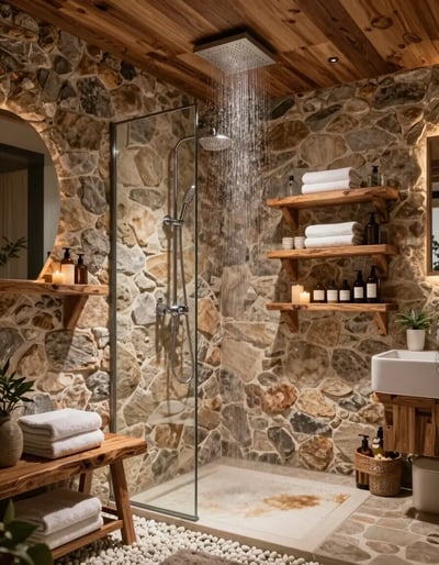 Luxurious Rain Shower Bathroom