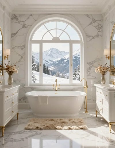 Luxurious Snowy Mountain Bathroom
