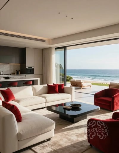 Luxury Beachfront Living Room
