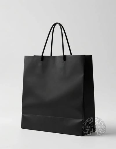 Luxury Black Matte Paper Shopping Bag