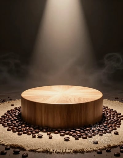 Luxury Coffee Bean Display Podium