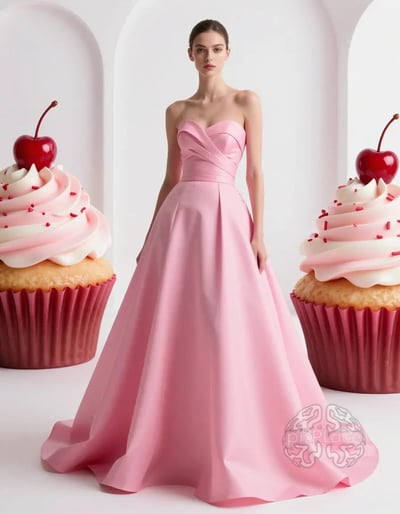 Luxury Pink Cupcake Inspired Gown