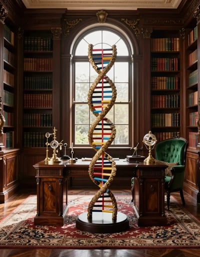 Luxury Study with DNA Sculpture