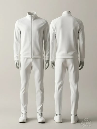 Luxury White Tracksuit Mockup