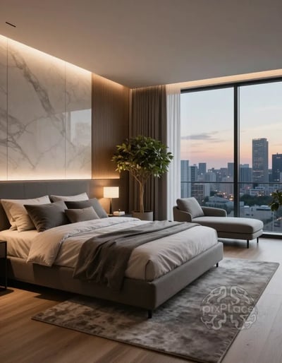 Modern City Bedroom Oasis