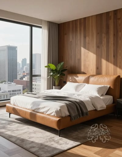 Modern City View Bedroom