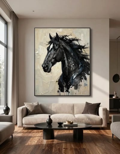 Modern Elegance with Abstract Horse Art