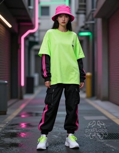 Neon Streetwear Chic