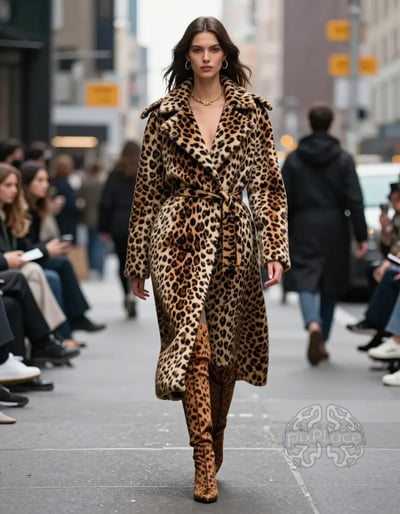NYFW Leopard Print Streetwear Chic