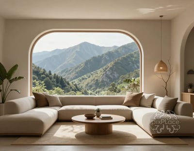 Serene Mountain Living Room