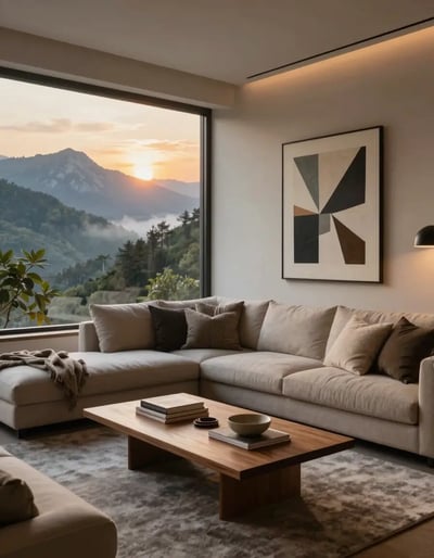 Serene Mountain Living Room