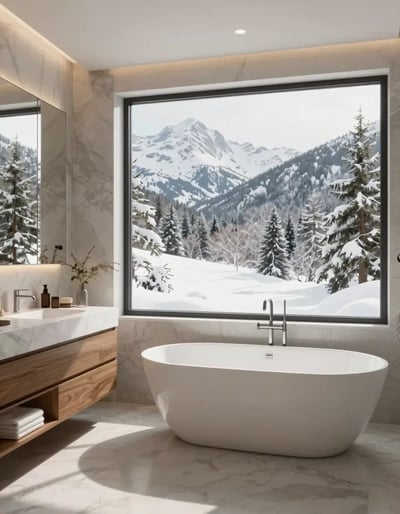 Serene Mountain Retreat Bathroom
