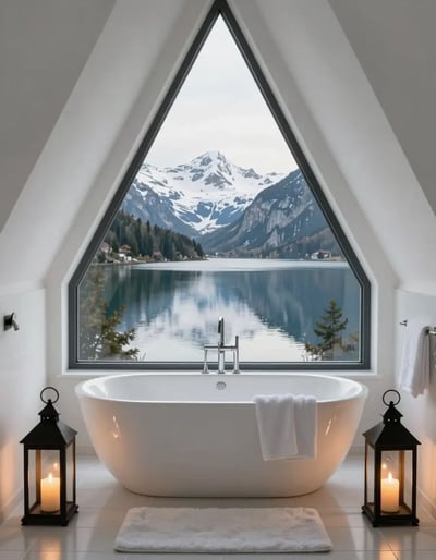 Serene Mountain Retreat Bathroom
