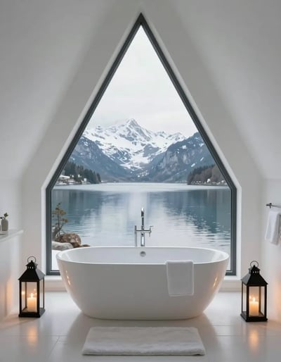 Serene Mountain Retreat Bathroom