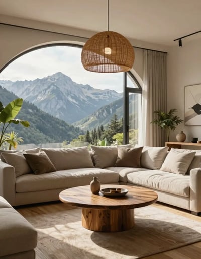 Serene Mountain Retreat Living Room