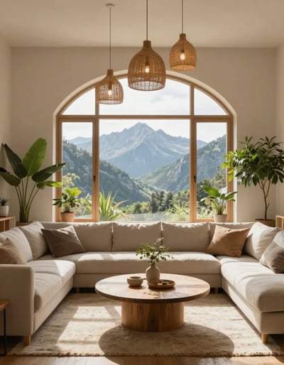 Serene Mountain Retreat Living Room
