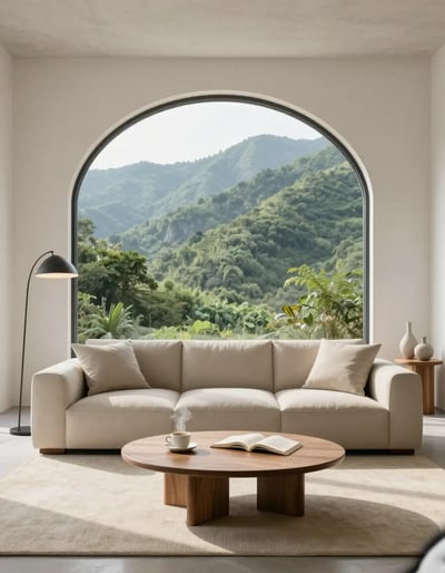 Serene Mountain Retreat Living Room