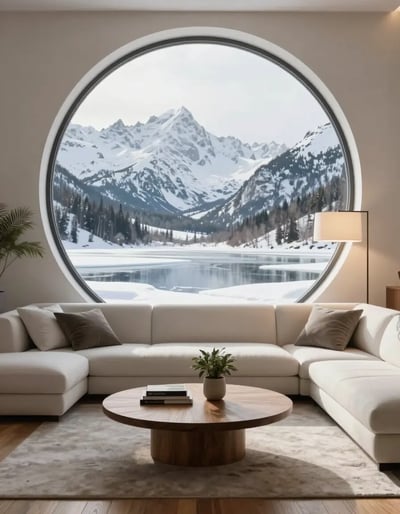 Serene Snowy Mountain Retreat