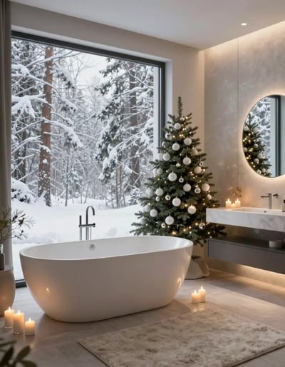Serene Winter Bathroom Retreat