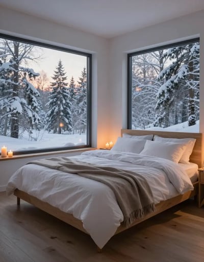 Serene Winter Bedroom Retreat